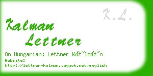 kalman lettner business card